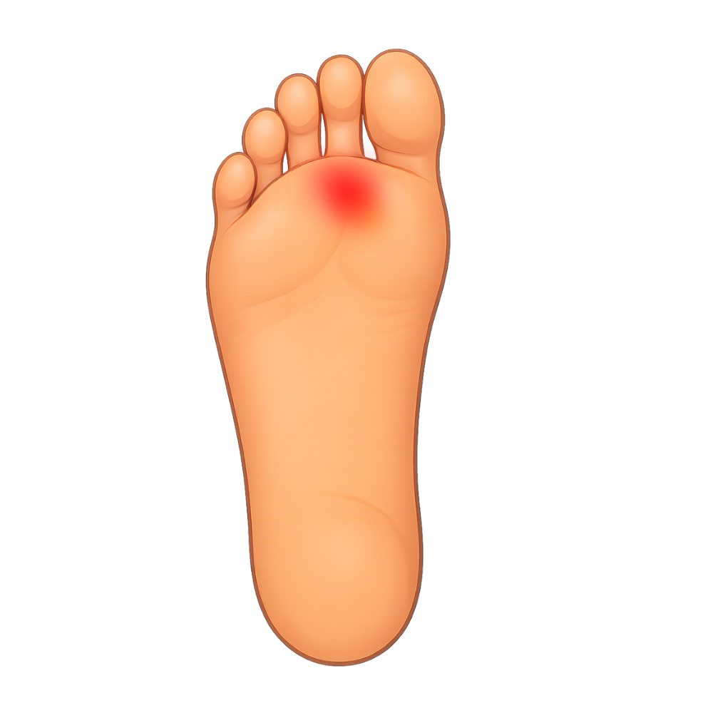 Base of second toe joint pain
